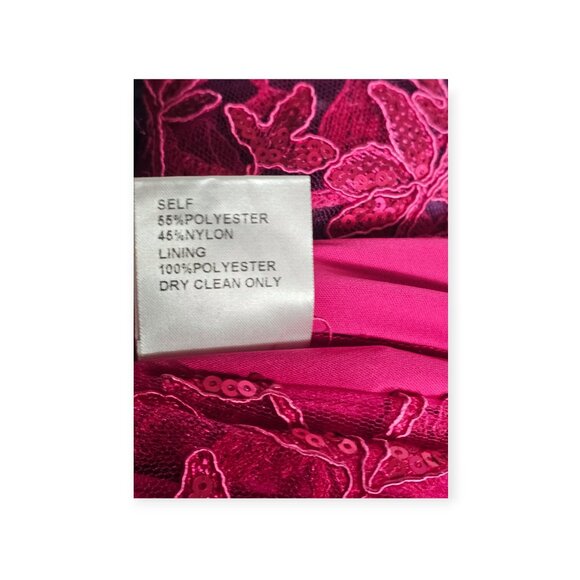 Tadashi Shoji Pink Sequin Embroidered Lace Gown NWT 8 - Picture 10 of 10